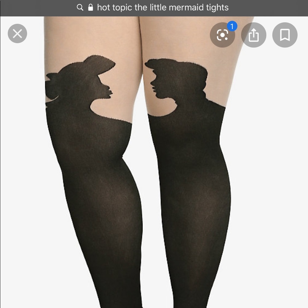 The little mermaid silhouette tights